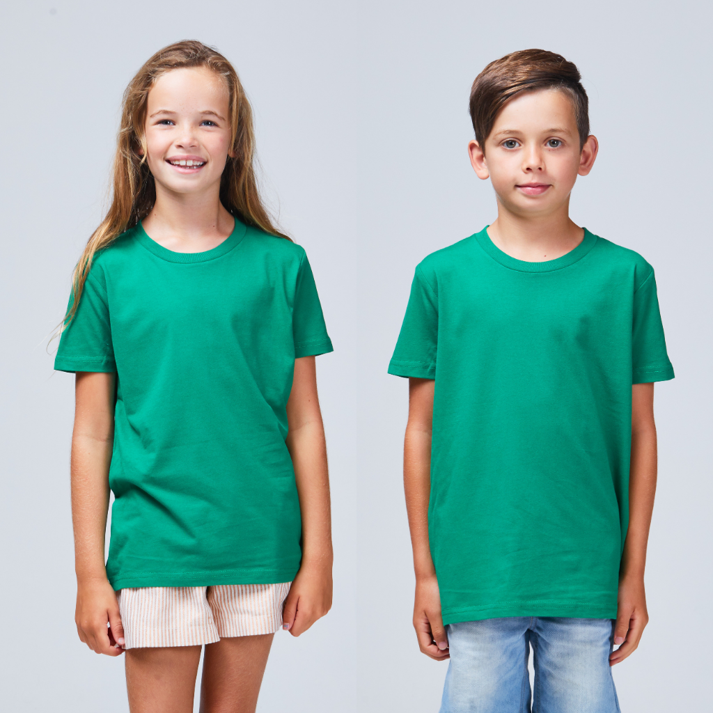 kids basic tee green