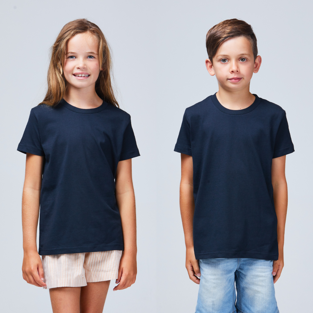 kids basic tee navy