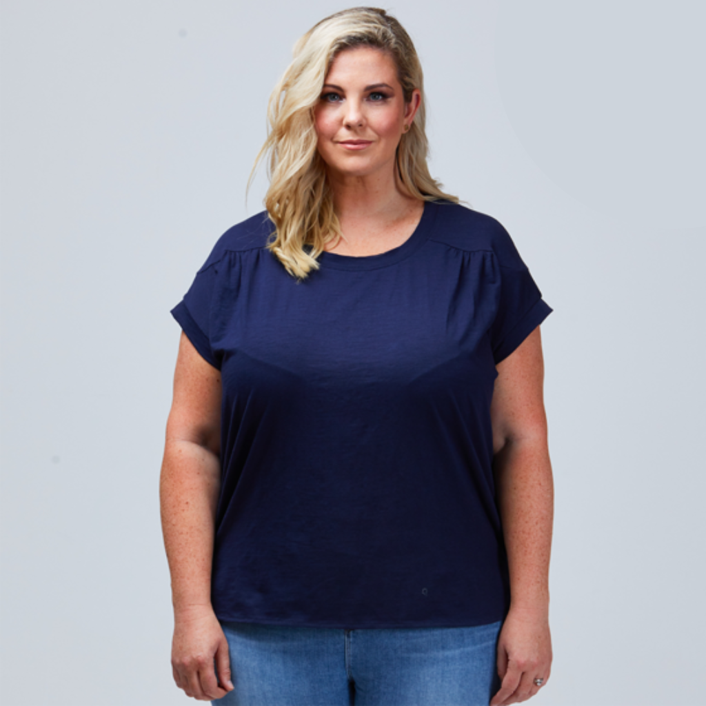 navy plus size womens tee