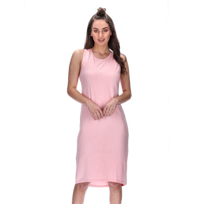 womens singlet dress pink
