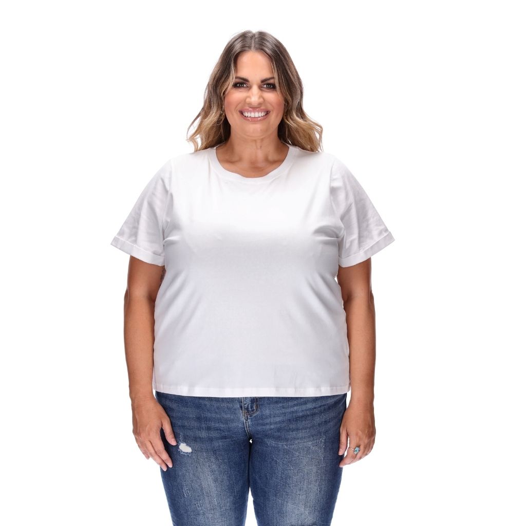 plus size tee white