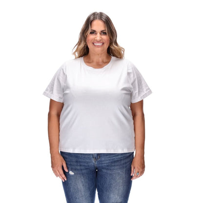 plus size tee white