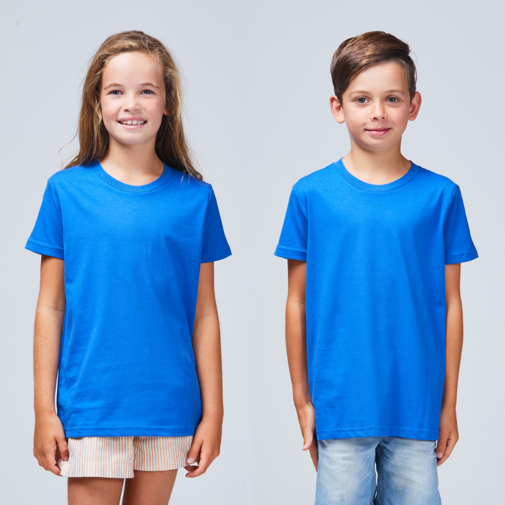 kids basic tee royal blue