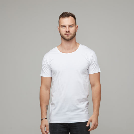 mens scoop neck basic tee