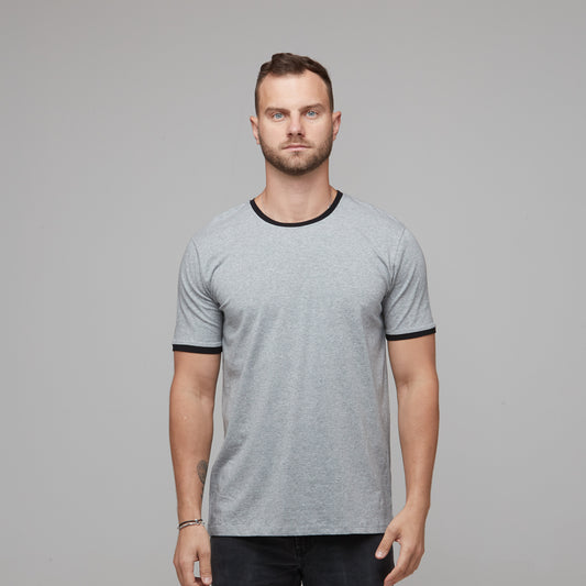 mens grey marle tee and black tee nz