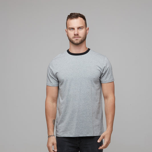 mens grey and black contrast tee