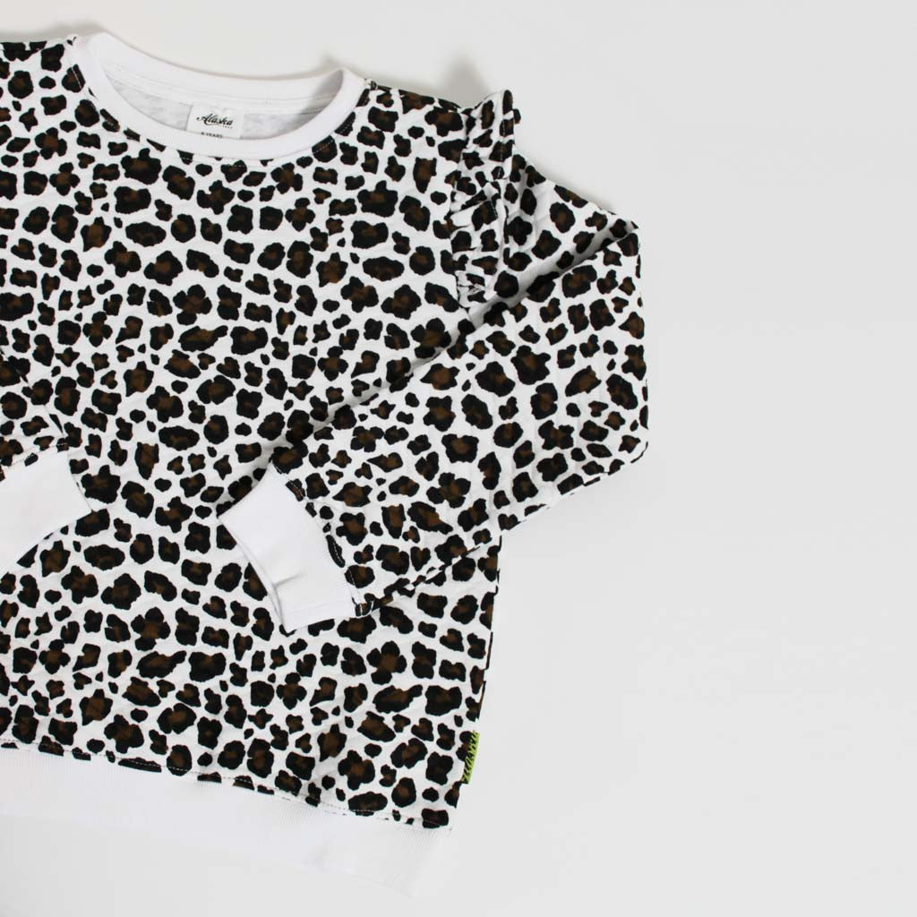 Willow Sweater White Leopard