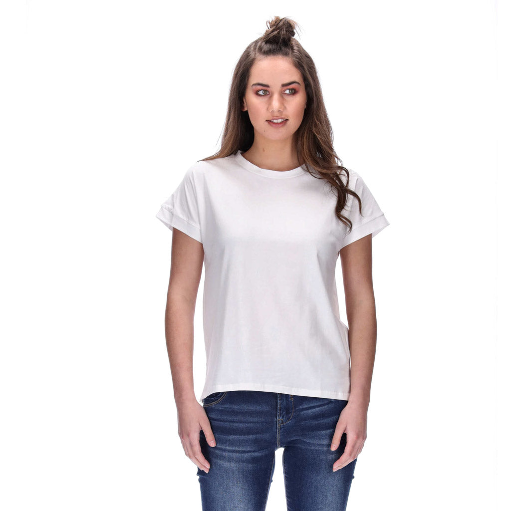 white womens tee