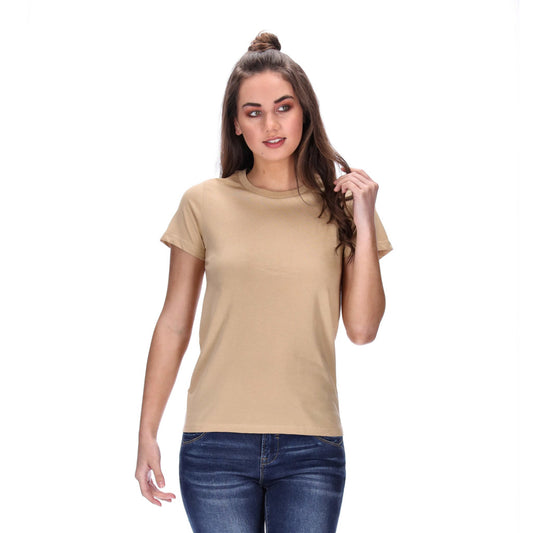 womens basic tan tee