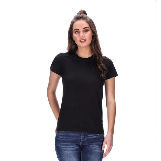 womens basic black tee