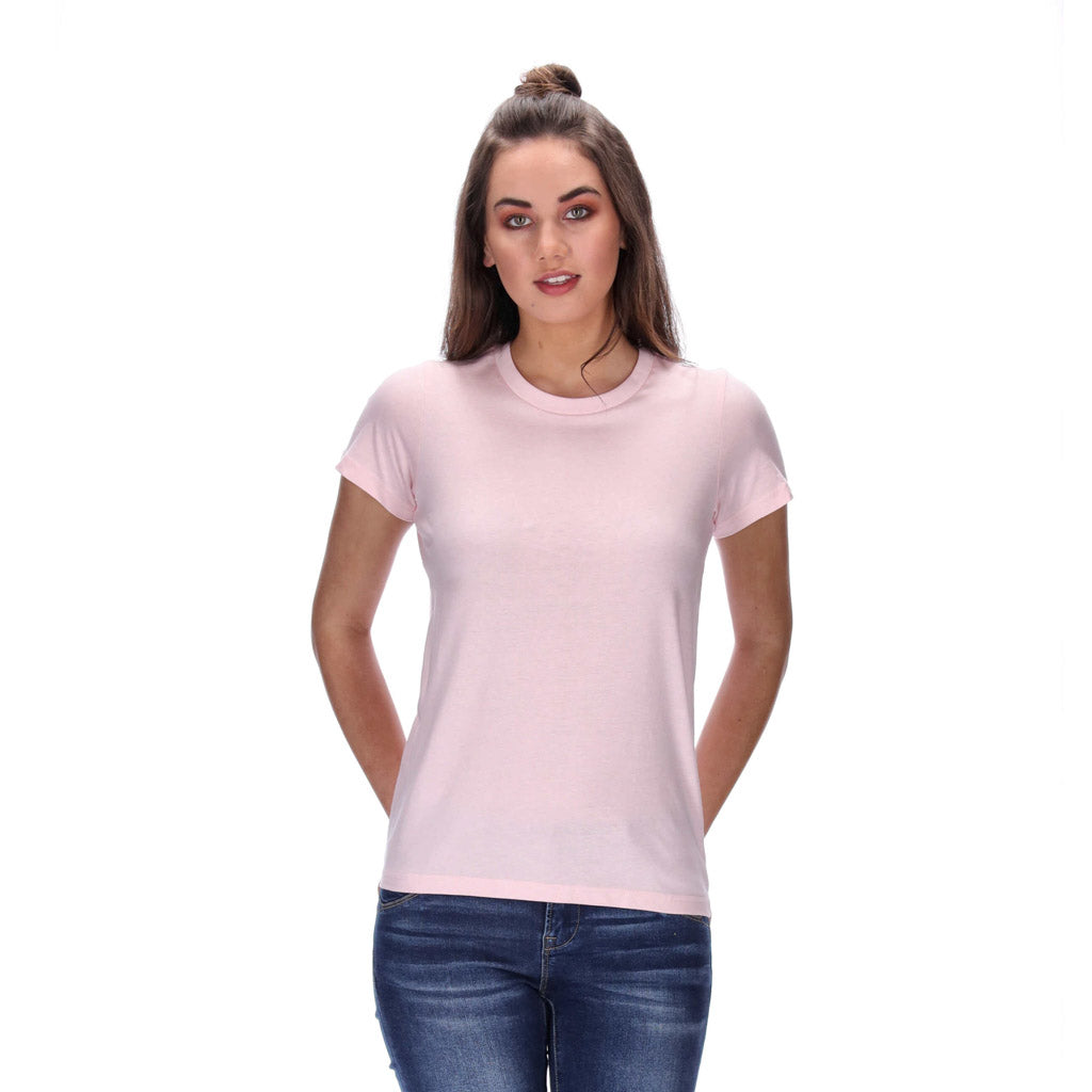 womens basic pink tee