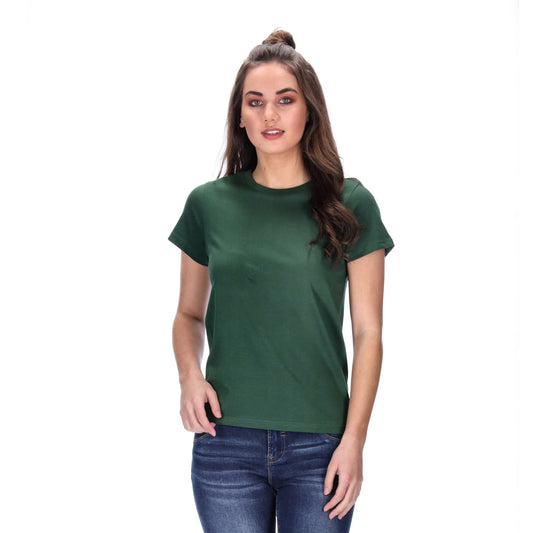 womens basic forest green